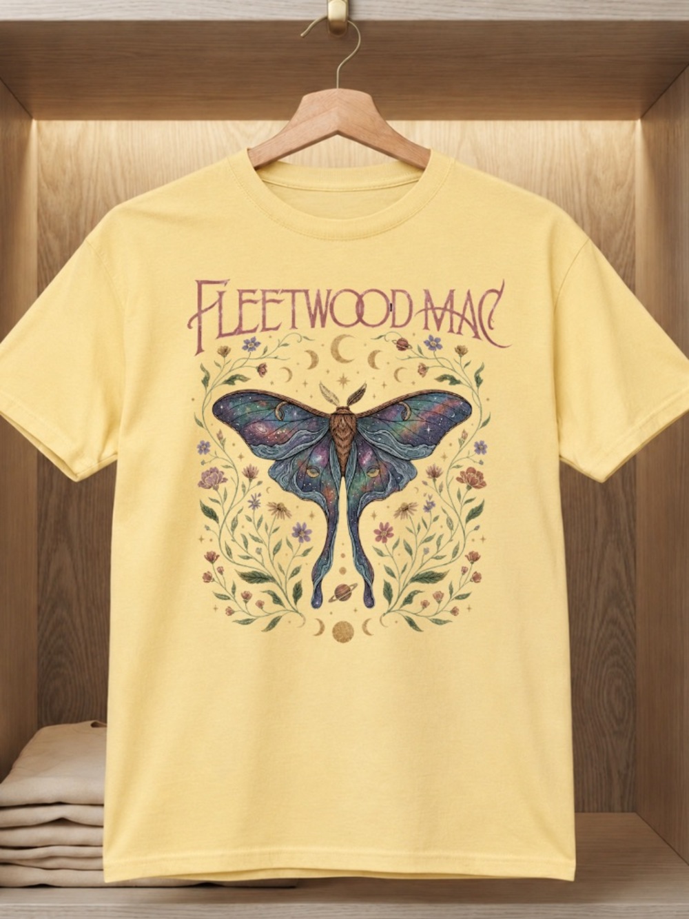 Fleetwood Mac Moon Moth T-Shirt | Classic Rock | Whimsical  | Band Lover